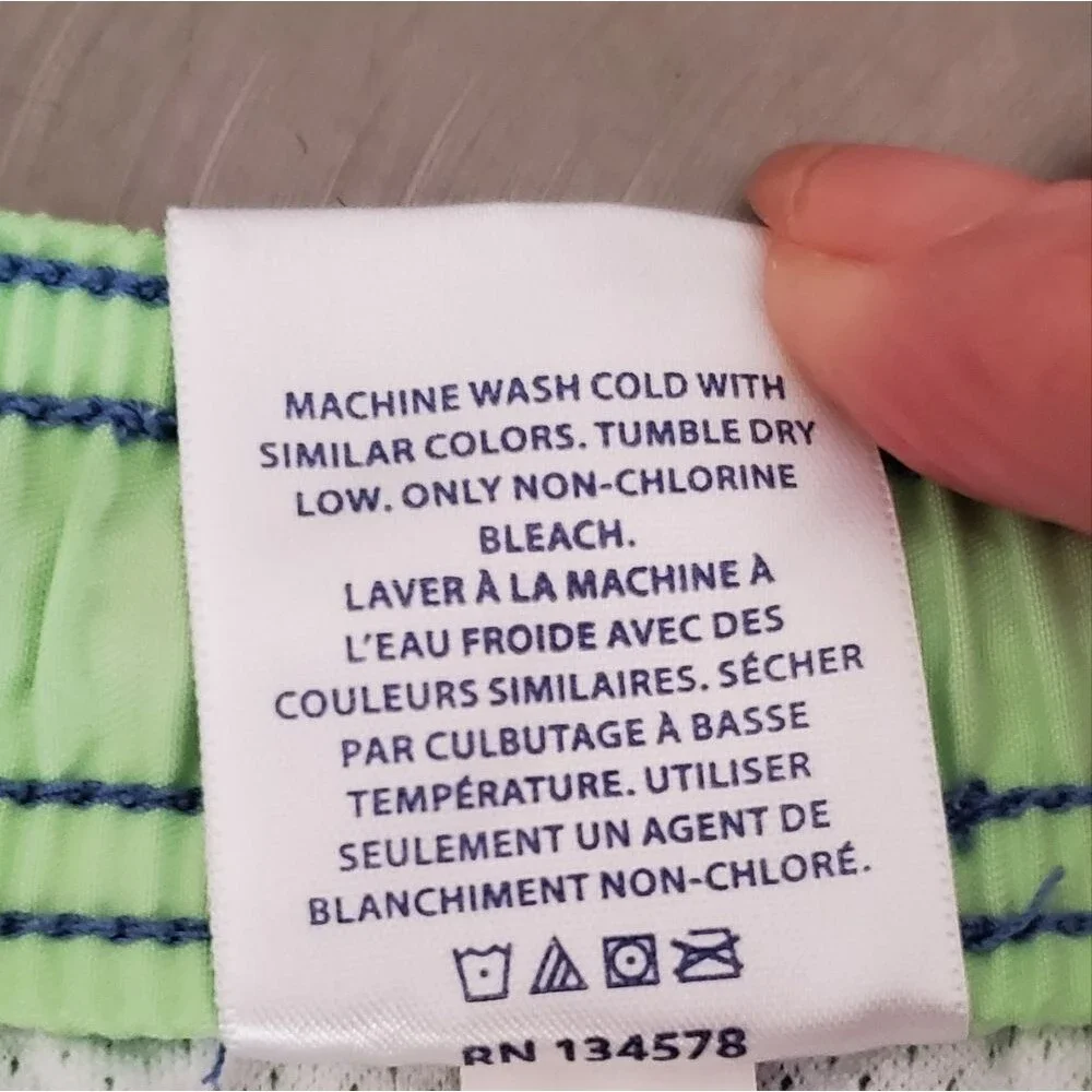 Vineyard Vines Sea of Turtles Bungalow Swim Trunks Blue Green Men’s M